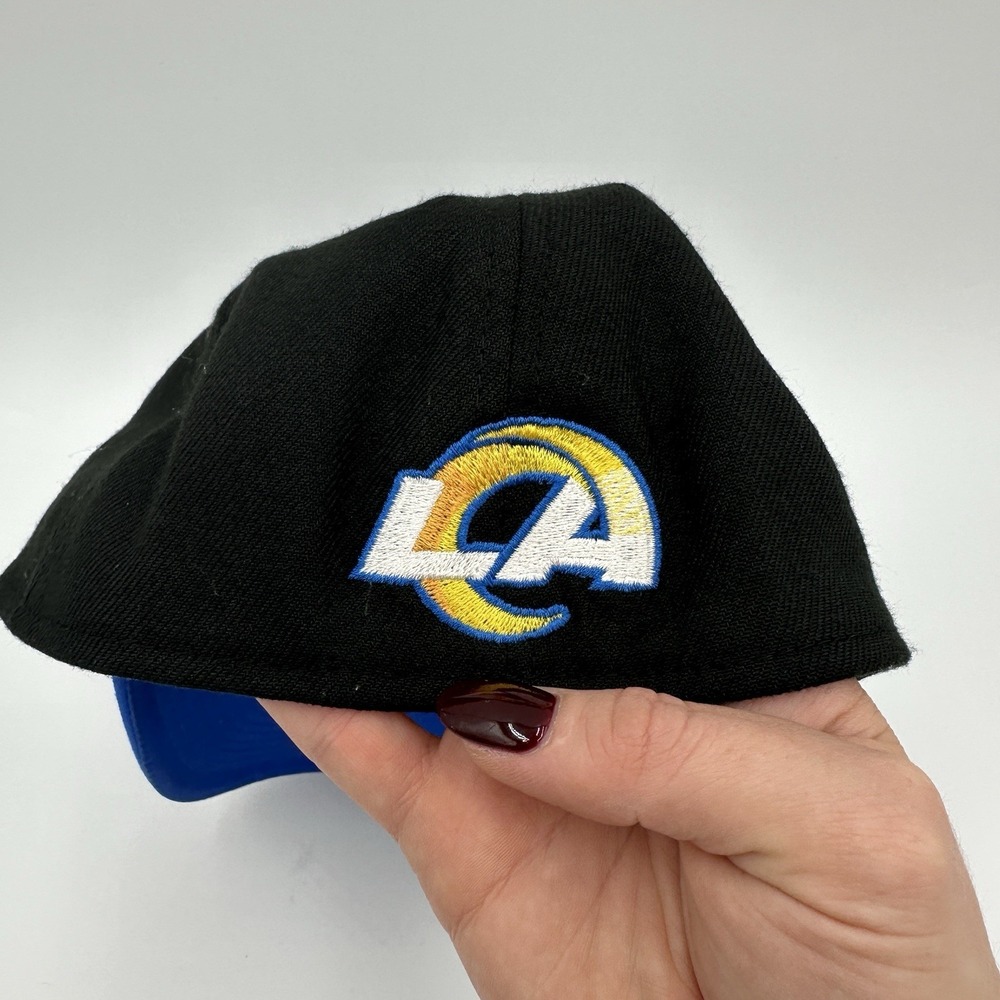 Los Angeles Rams Cap NFL Draft 2022 One Size Hat 39Thirty Football Black - Picture 6 of 6